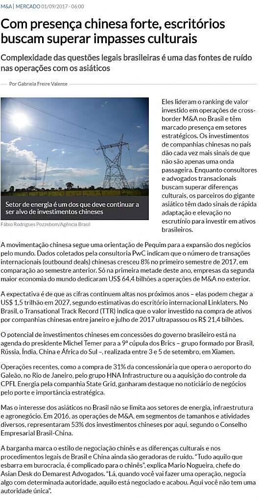 Com presena chinesa forte, escritrios buscam superar impasses culturais